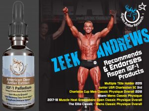Zeek Andrews Recommends Aspen IGF-1 Products