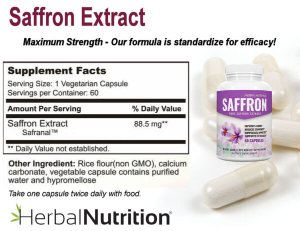 Saffron Extract Facts & Directions