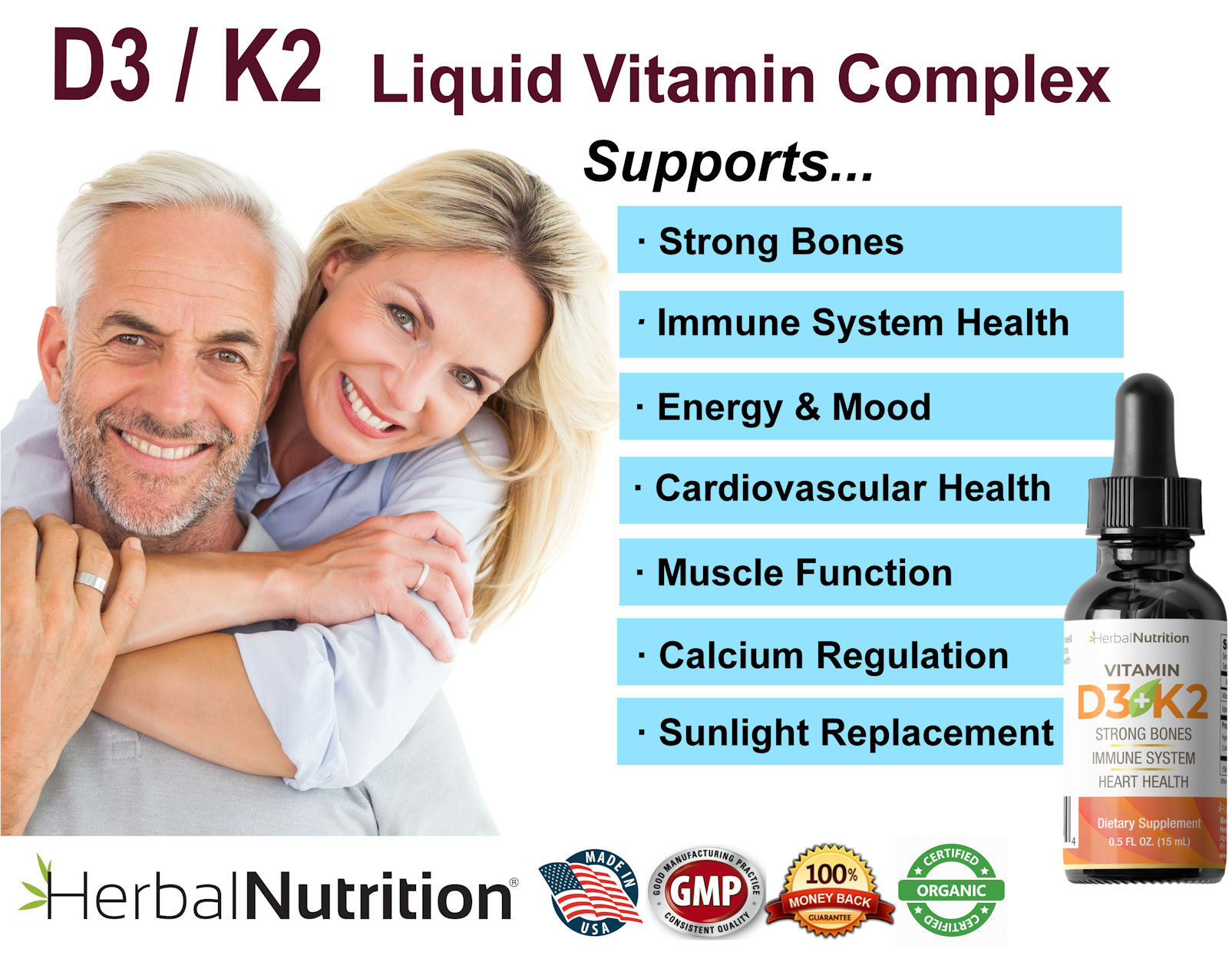 D3 K2 Liquid Vitamin Complex Benefits