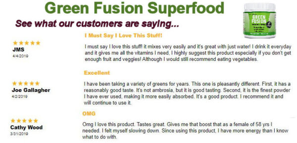 Green Fusion Super Food Powder Customer Reviews