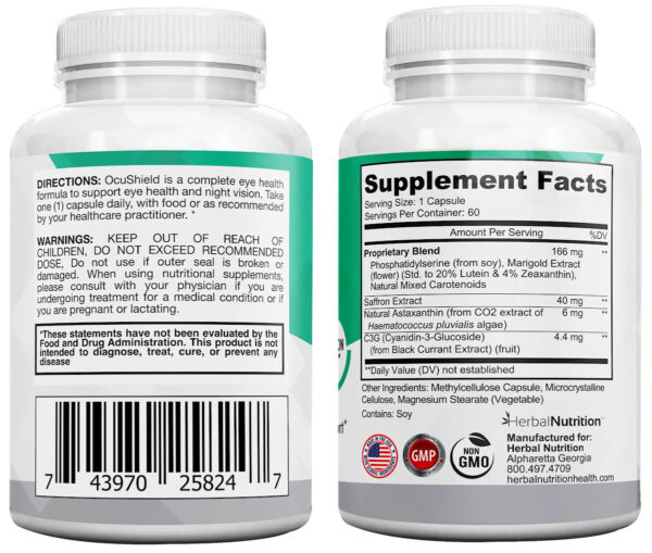 OcuShield Back of Bottles