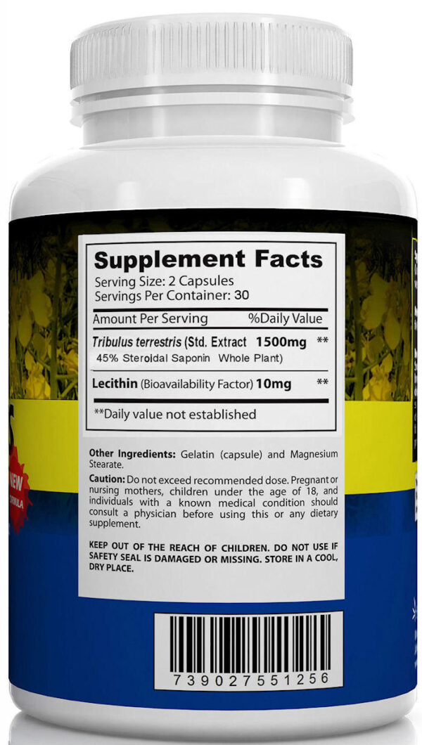 Muscle Fire Tribulus Supplement Facts