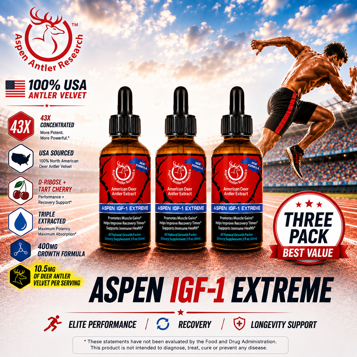 Aspen IGF-1 Extreme Deer Antler Spray Formula