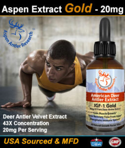 Aspen Deer Antler Velvet Gold One Bottle