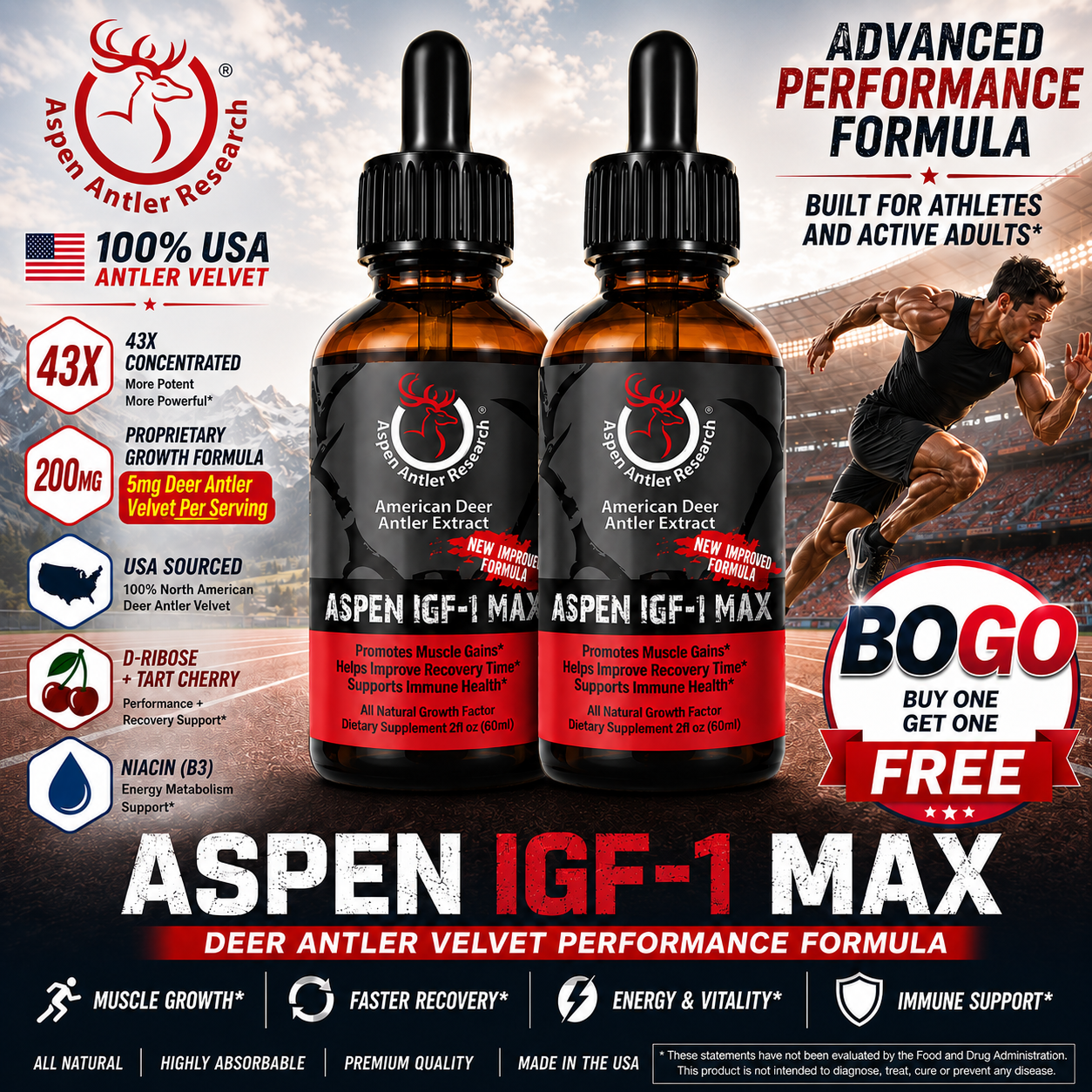 Aspen IGF-1 Max Deer Antler Spray Formula