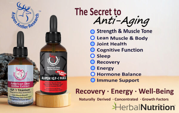 Aspen IGF-1 Max Deer Antler Velvet Spray Formula