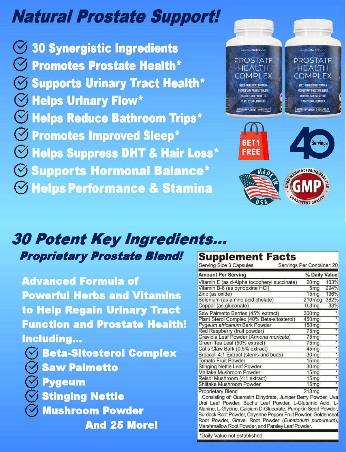 Prostate Formula Benefits
