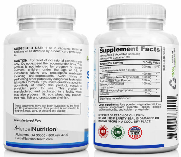 Sleep Formula Backs