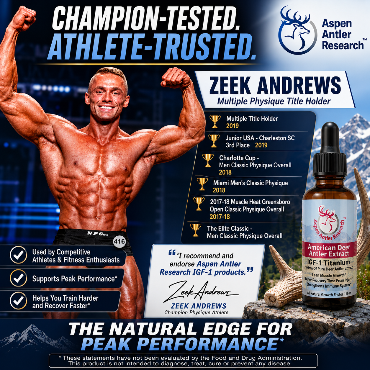 Zeek Andrews Recommends Aspen Antler Velvet Products
