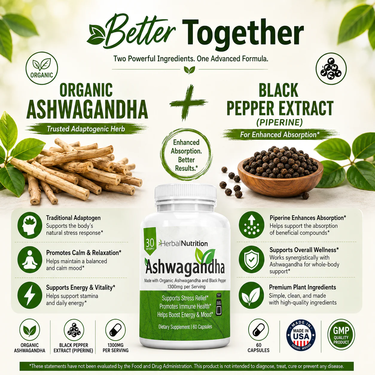 Ashwagandha and Black Pepper