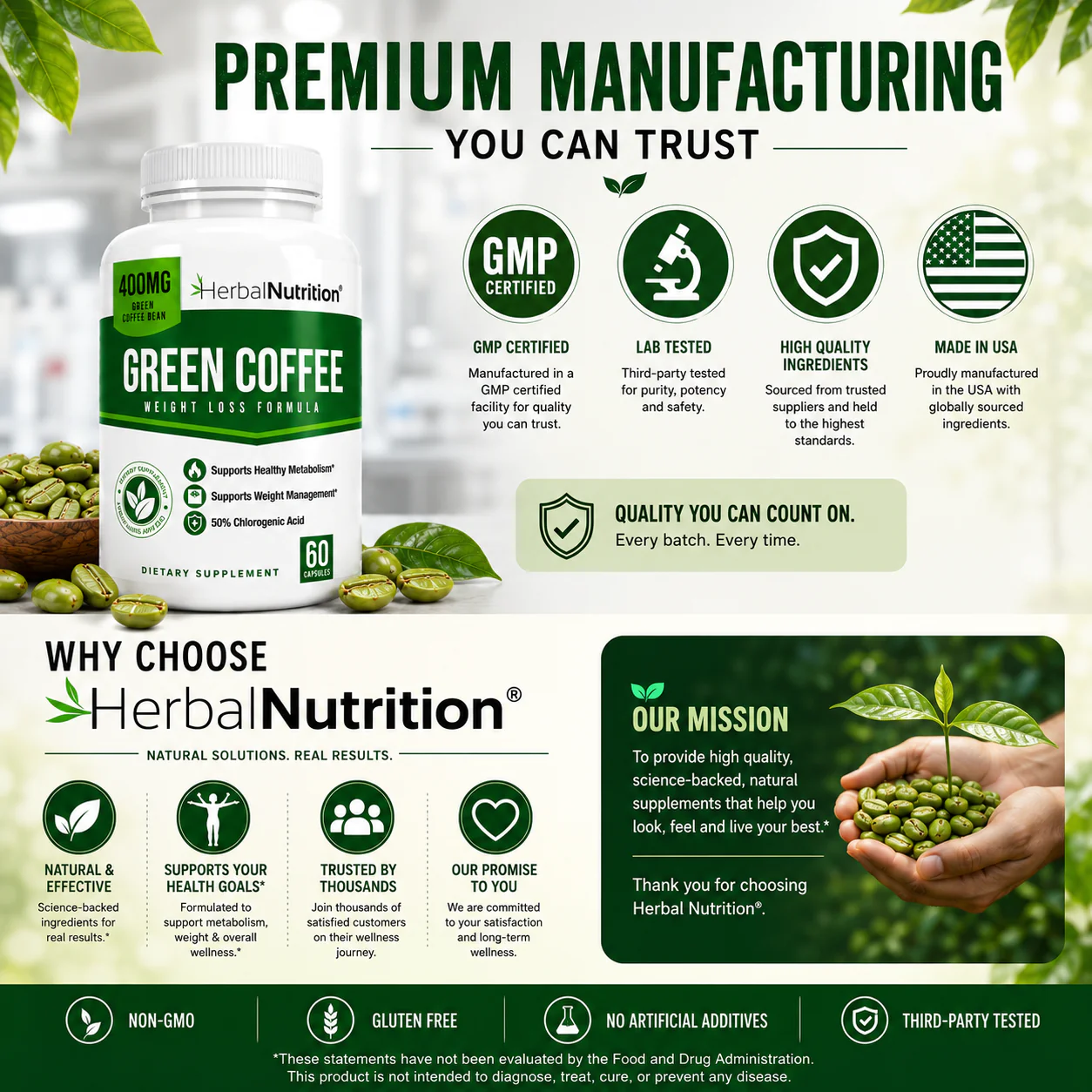 Premium Made Green Coffee Bean Extract