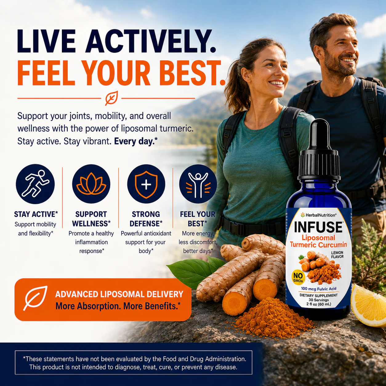 Live Actively with Infuse Turmeric Curcumin