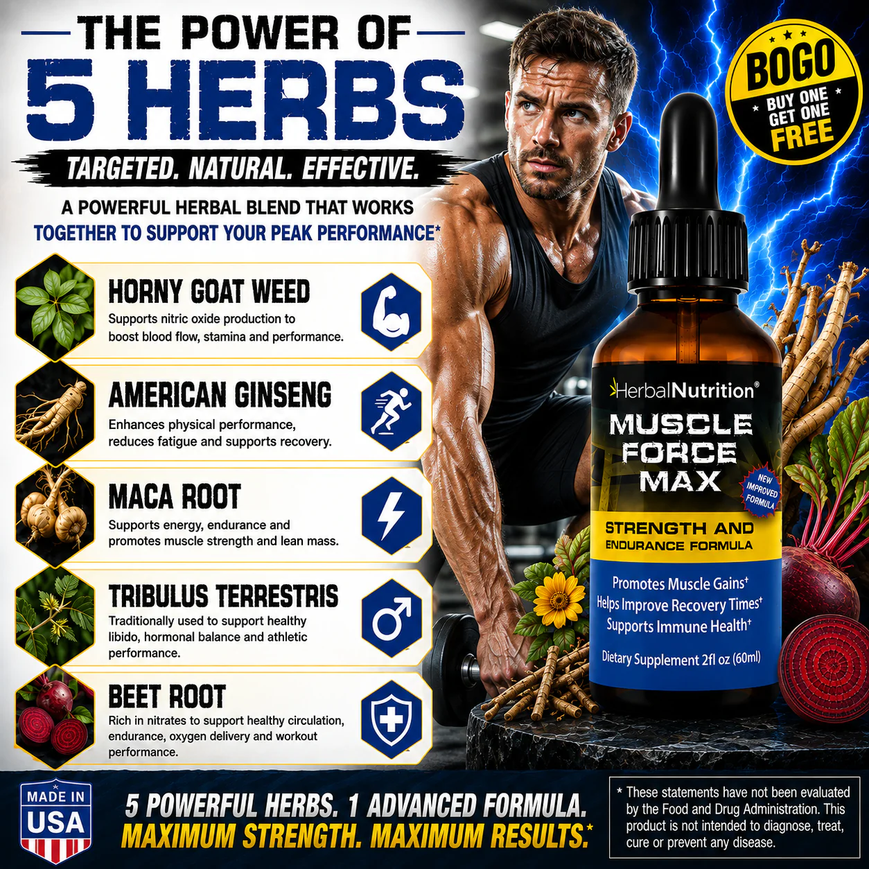 Muscle Force Max 5 Powerful Herbs