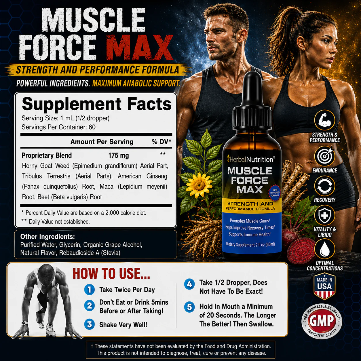 Muscle Force Max Supplement Facts