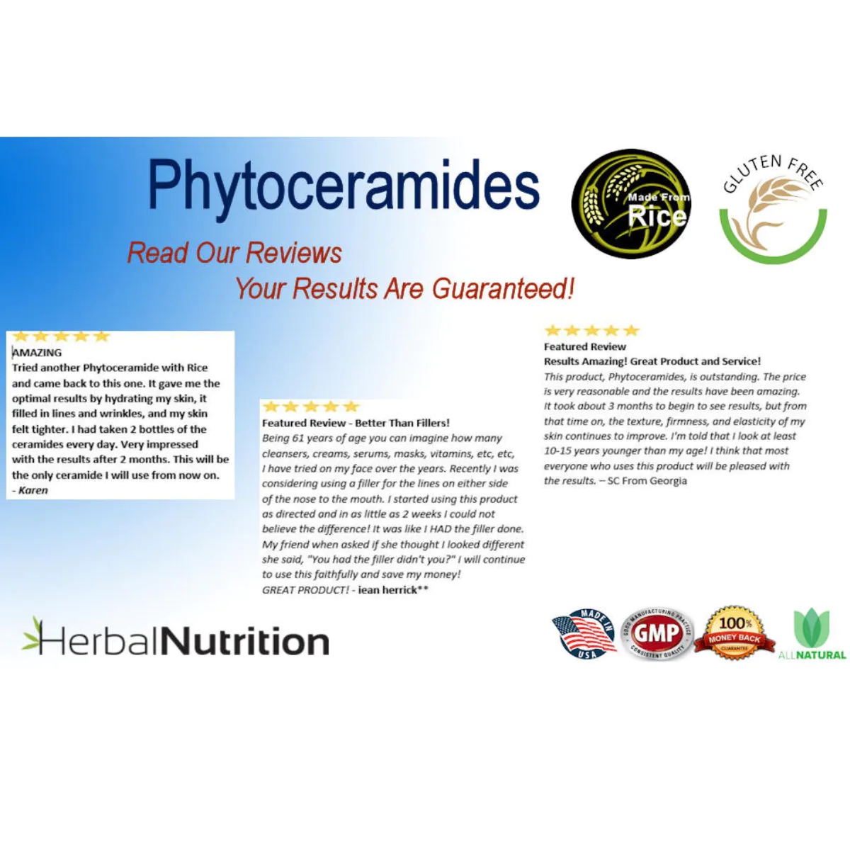 Phytoceramides Customer Reviews