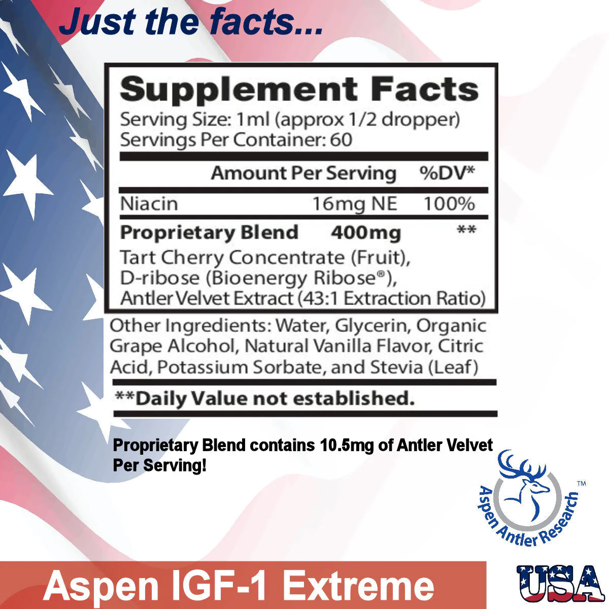 Aspen Extreme Supplement Facts