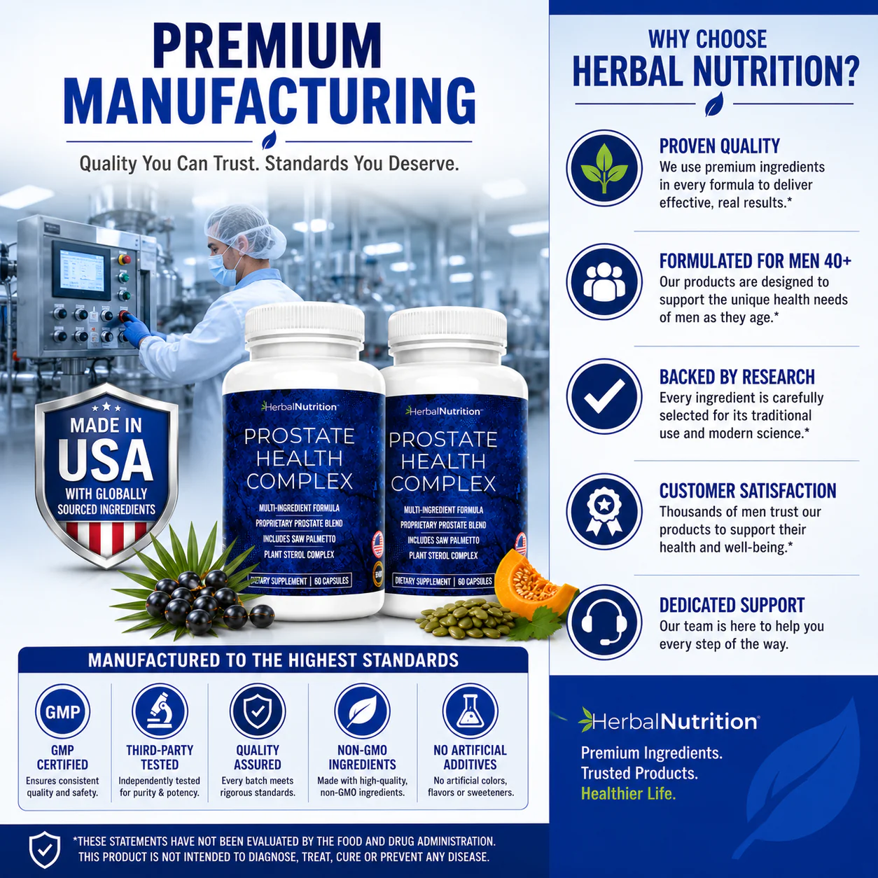 Prostate Supplement Complex with Saw Palmetto