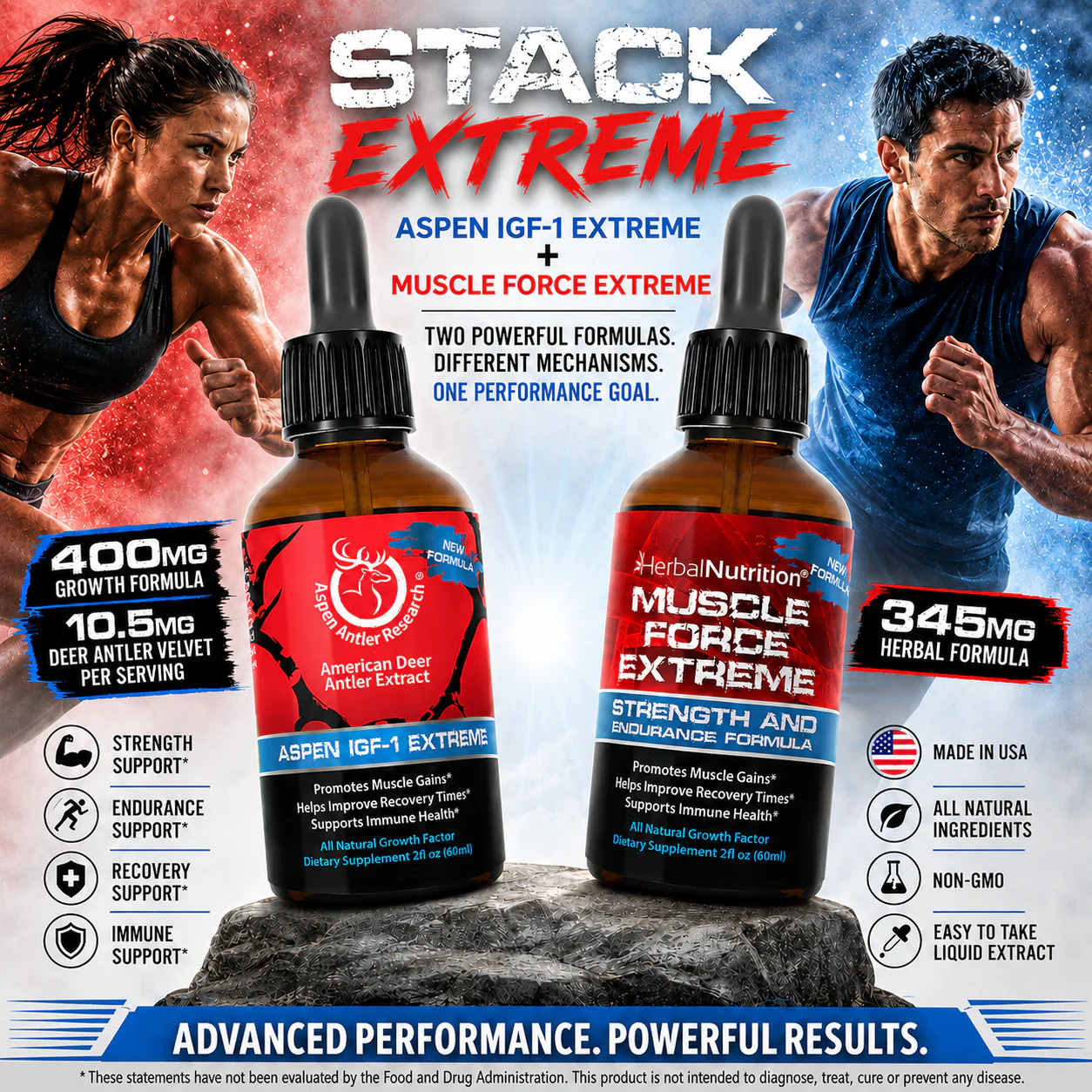 Stack Aspen IGF-1 Extreme and Muscle Force Extreme