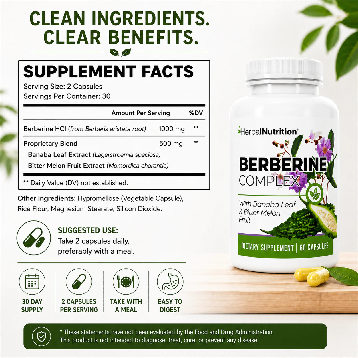 Berberine Supplement Facts