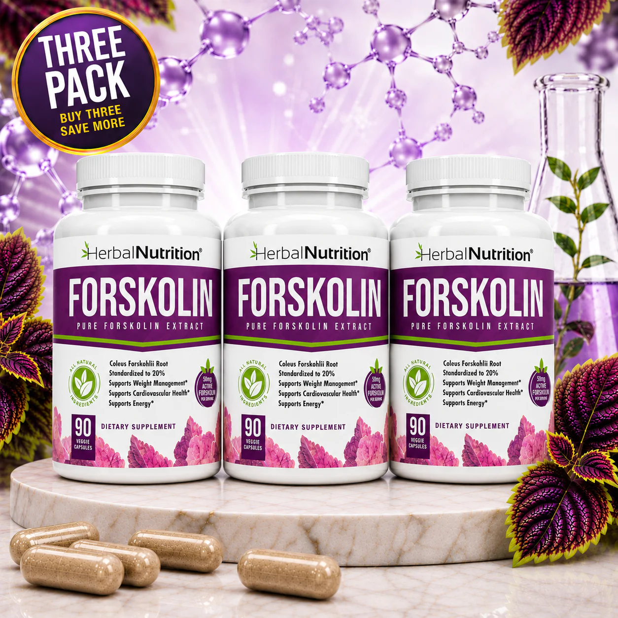 Forskolin Extract Three Pack