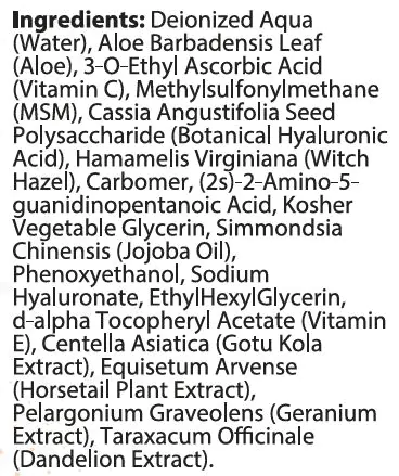 Age Defying Serum Ingredients
